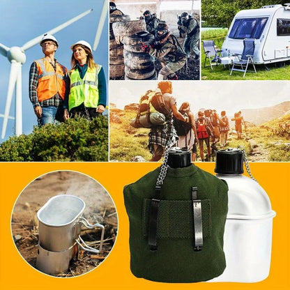 4-Piece Military Cookware Set Silver