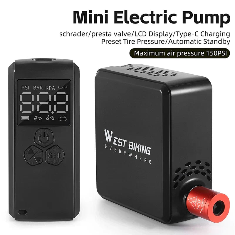 150PSI Mini Electric Bike Pump