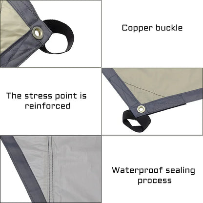 5.1x5.1m Octagon Butterfly Camping Tarp Waterproof Khaki