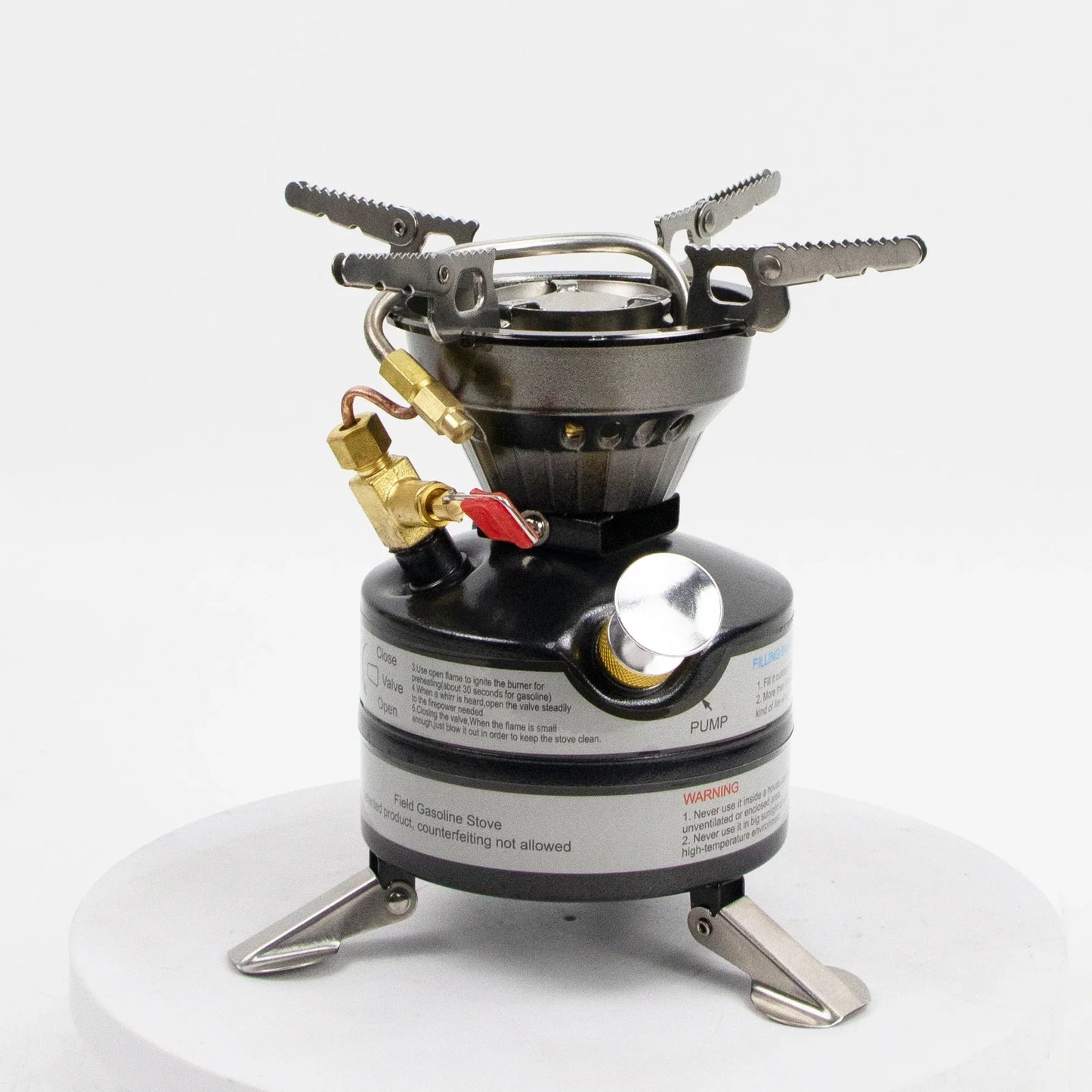 Portable Camping Gasoline Stove Black