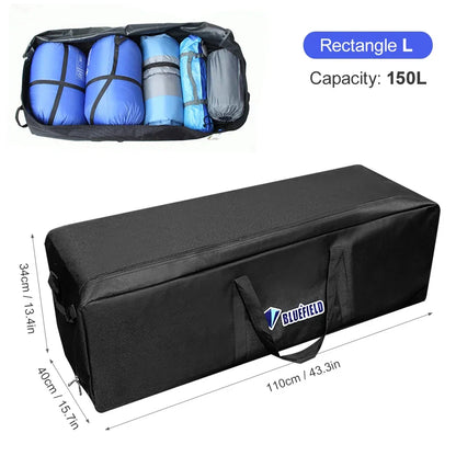 150L Foldable Travel Storage Bag Black