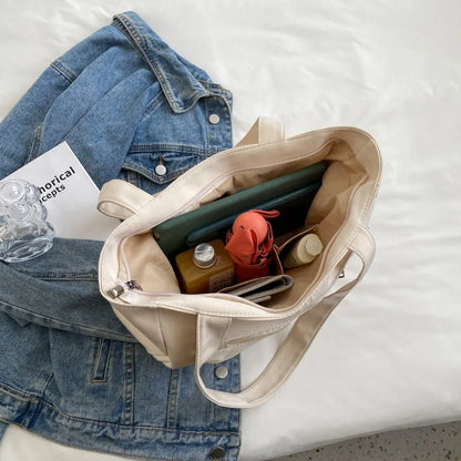 Womens Canvas Tote Bag Large Casual Shoulder Bag