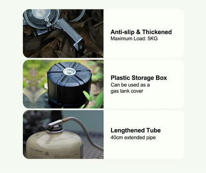 3240W Windproof Split Gas Burner Silver