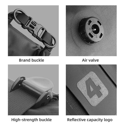 Waterproof 4L Bike Front Fork Bag PC Set with Mounting Base Black