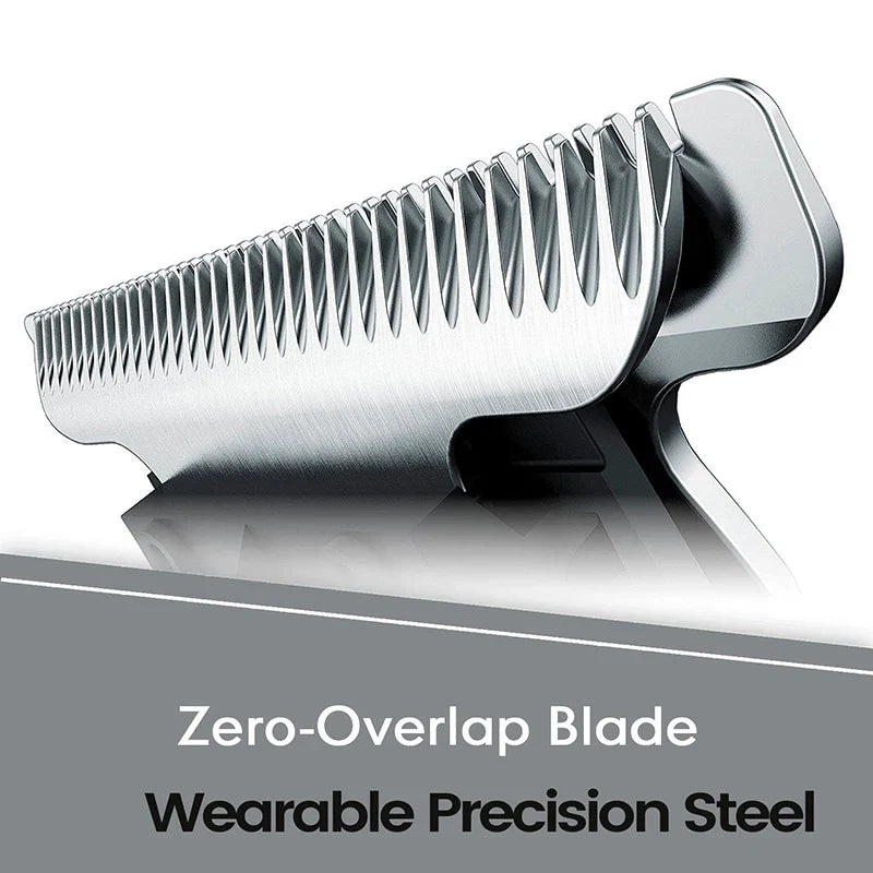 Professional Cordless Hair Clipper  T Blade 0mm Bald Trimmer Green