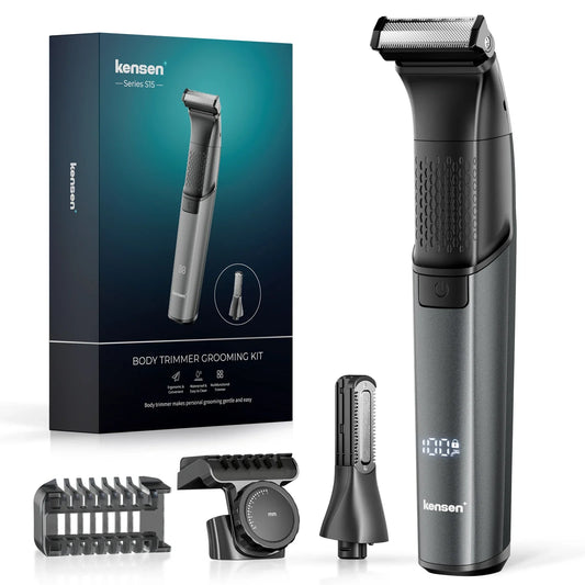 2-in-1 Dual-Sided Electric Trimmer Shaver Beard Body Razor Black