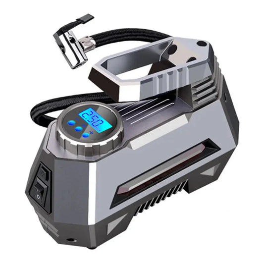 Digital Portable Air Compressor Pump Tire Inflator Grey