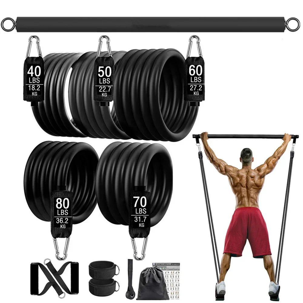 300lb Fitness Booty Resistance Elastic Band Set for Home Gym Exercise