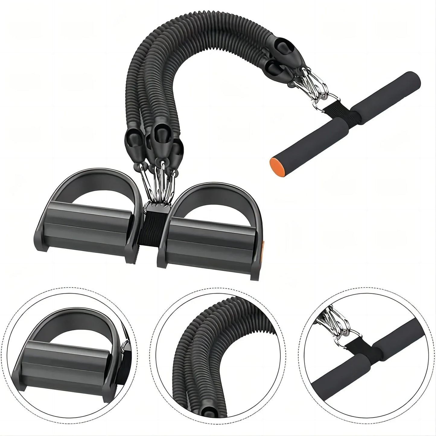 Pedal Tension Rope Puller Black