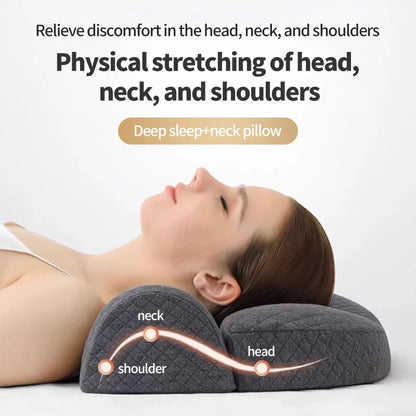 Ergonomic Memory Foam Cervical Pillow Orthopedic Contour Grey