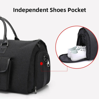 Mens Travel Duffle Bag with Shoe Compartment