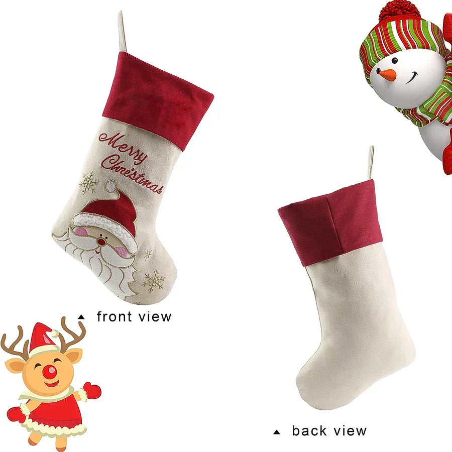 Set of 3 Festive Christmas Stocking Socks