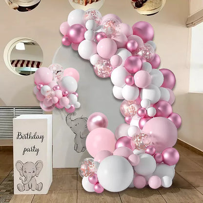 Mesmerizing Macaron Pink Balloon Garland Arch Kit - Style 1 (125 Pieces)