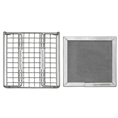 Stainless Steel Folding Toast Grill Net Gas Stove Grill Silver