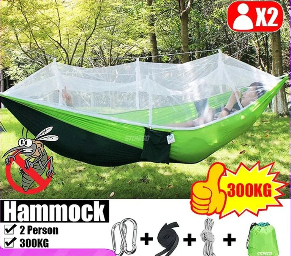 Ultralight Parachute Hammock with Mosquito Net