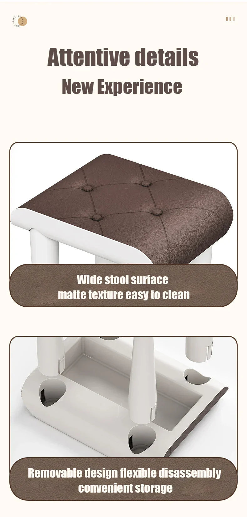 Multi-Functional Portable Office Footrest & Stackable Stool – L-Brown