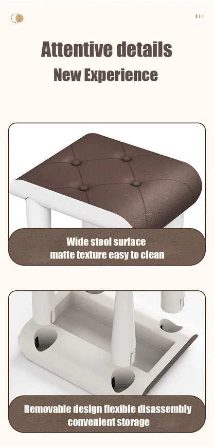 Multi-Functional Portable Office Footrest & Stackable Stool – L-Brown