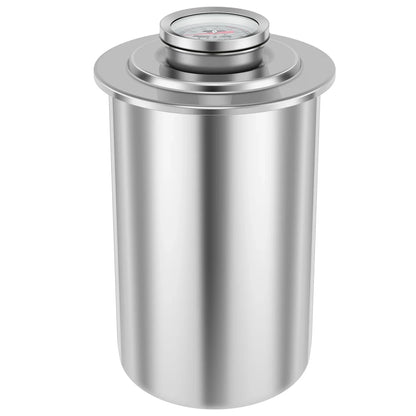 Stainless Steel Ham Maker with Thermometer Deli Meat Press Mold Silver