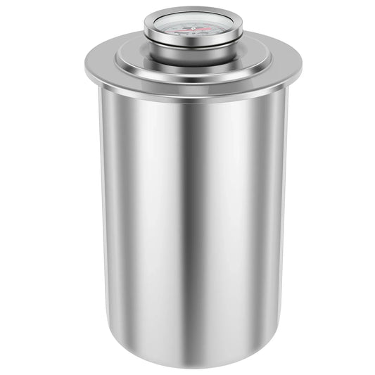 Stainless Steel Ham Maker with Thermometer Deli Meat Press Mold Silver