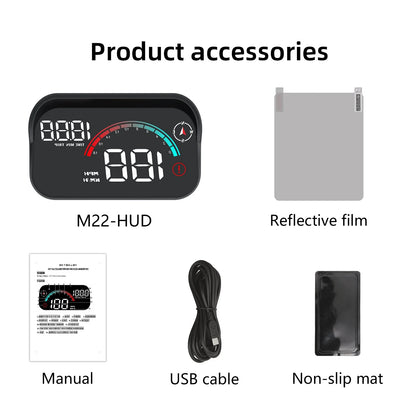 AD M22 GPS HUD Universal Digital Speedometer Display Black