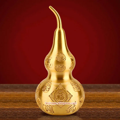 Feng Shui Copper Gourd Sculpture: Prosperity in Style