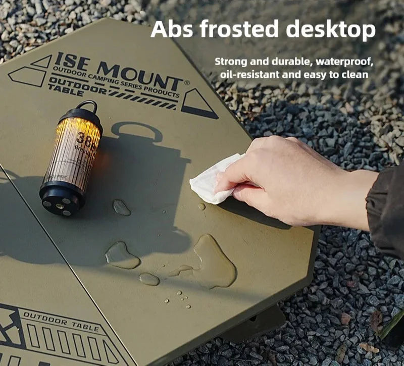 Portable Folding Camping Table Adjustable Green