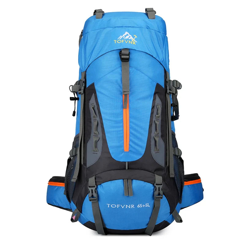70L Camping Backpack Tear-Resistant Rucksack Blue