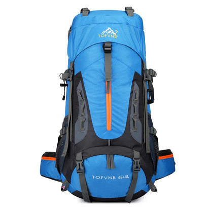 70L Camping Backpack Tear-Resistant Rucksack Blue