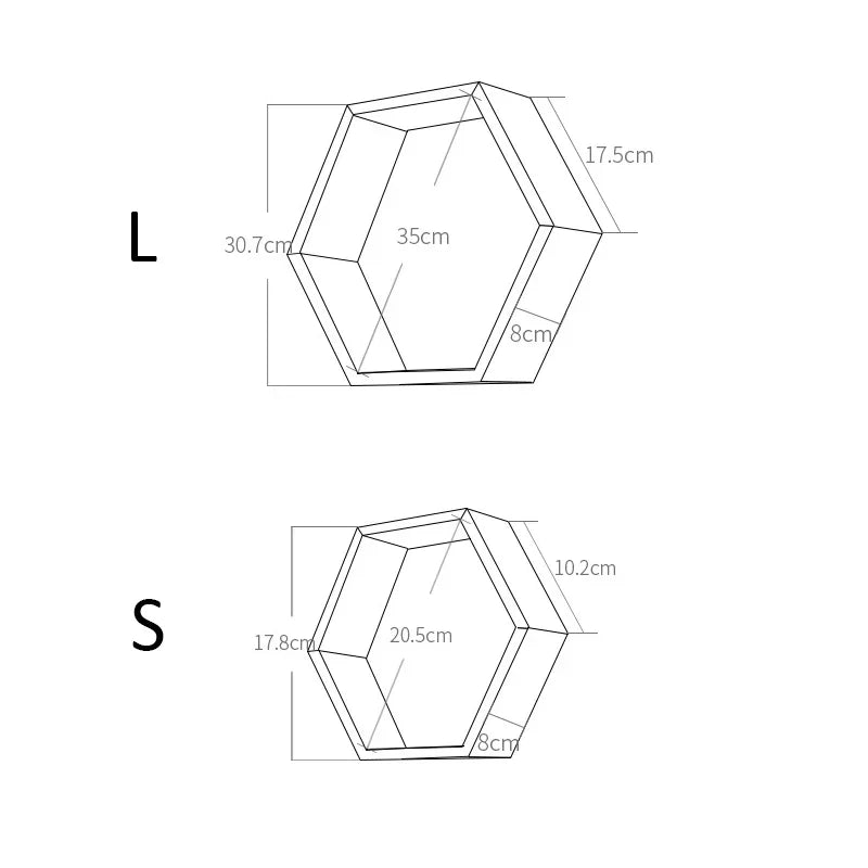 Children Nordic Hexagon Wall Shelves