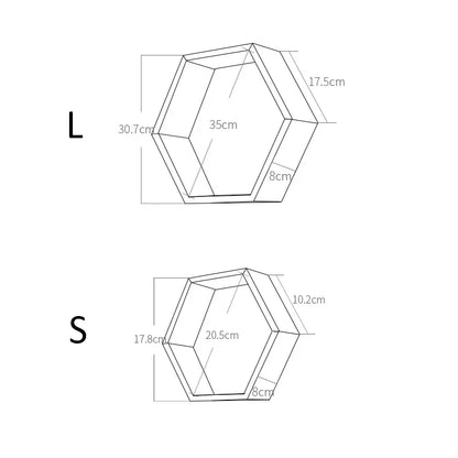 Children Nordic Hexagon Wall Shelves