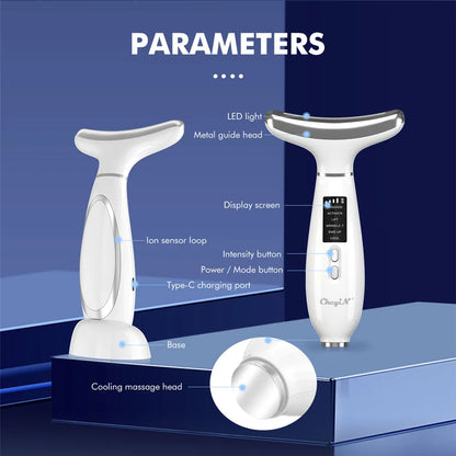 Ultrasonic Skin Scrubber, EMS Massager, LED Light Therapy Beauty - Illuminate, Lift, and Rejuvenate Your Skin