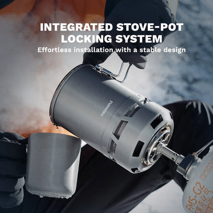 Camping Gas Stove with Pot Burner Grey