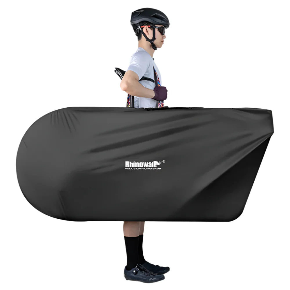 Portable Bike Storage Travel Bag–Water-Resistant Polyester Case Black
