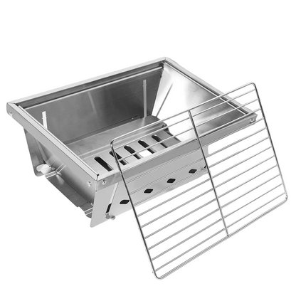 IGT Camping Folding Barbecue Stove Silver