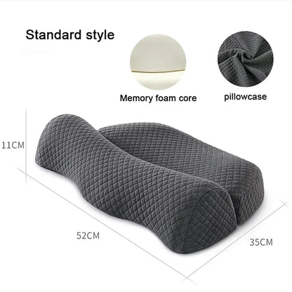 Orthopedic Memory Foam Cervical Pillow Therapy Cushion Dark Gray