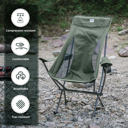 Ultralight Folding Camping Chair Widened Green