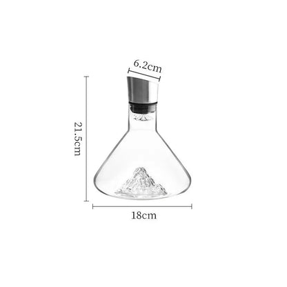 1500ML Iceberg Crystal Decanter Handmade Lead-Free Glass Wine