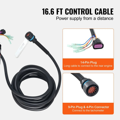 Boat Throttle Control Side Mounted Outboard Remote Box