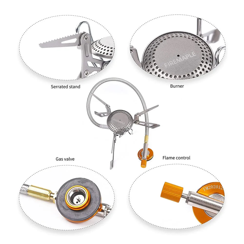 Titanium Blade 2 Camping Gas Stove Silver