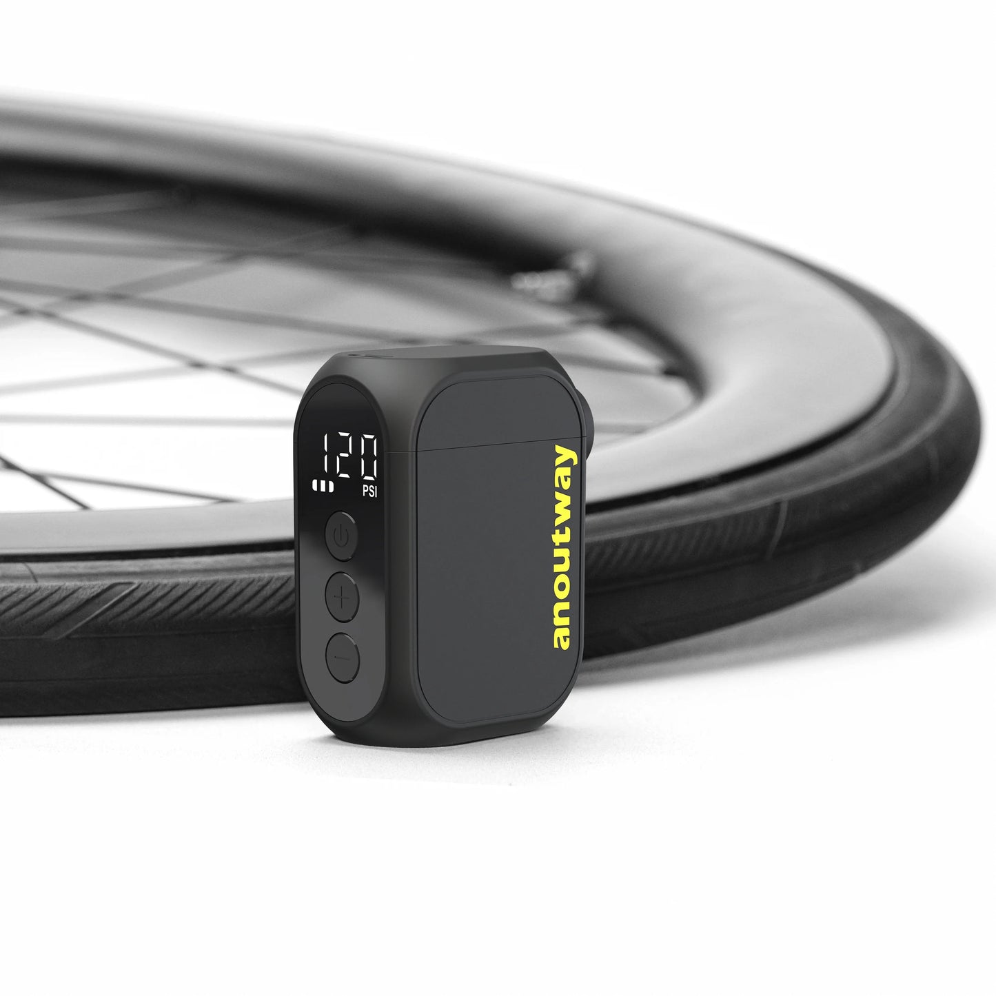 Pro Mini Electric Bike Pump Cordless Tire Inflator with Digital Screen Black