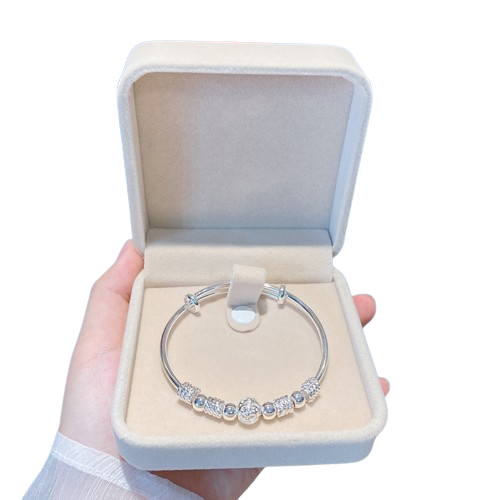 Sterling Silver Lucky beads Bangles for women bracelets Luxury Designer party wedding jewelry gifts