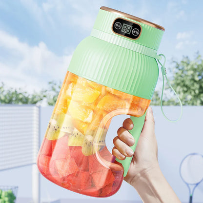 Electric Fruit Juicer Cup 1200ml Wireless Smoothie Blender Green