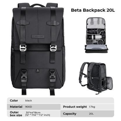 Camera Backpack for Camping Black