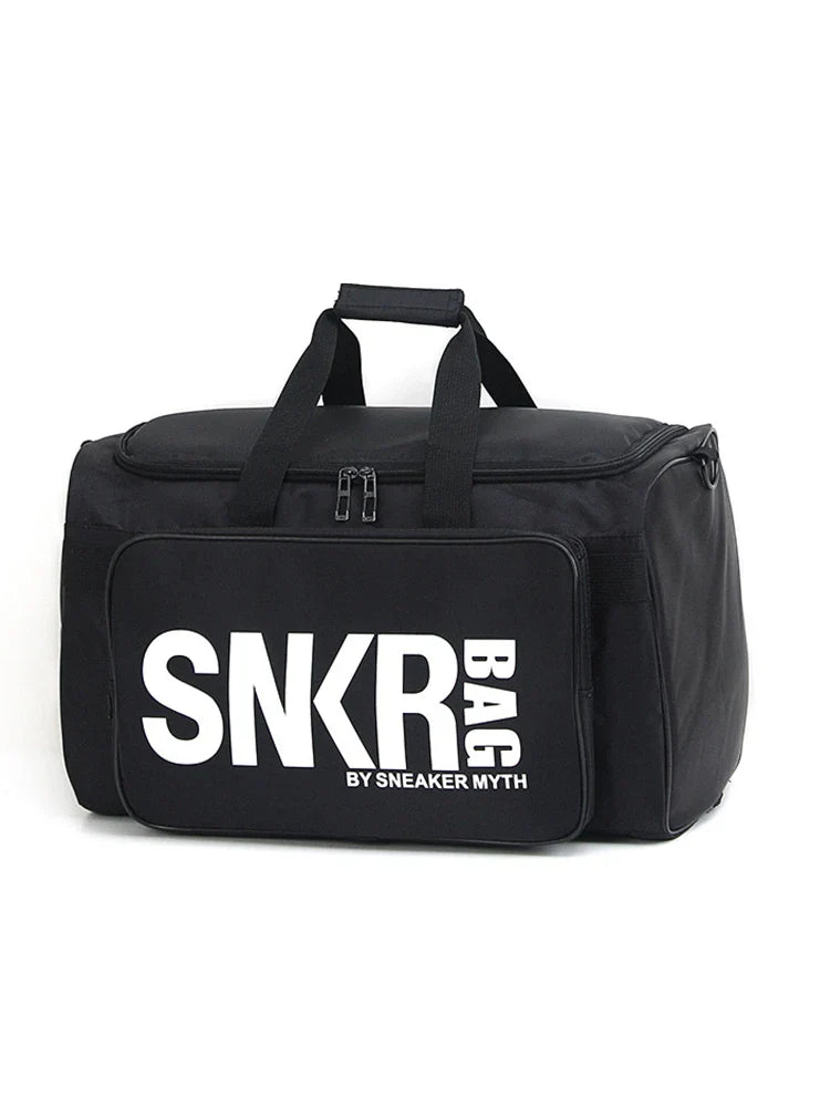 35L Sports Travel Bag with Green Interior Black