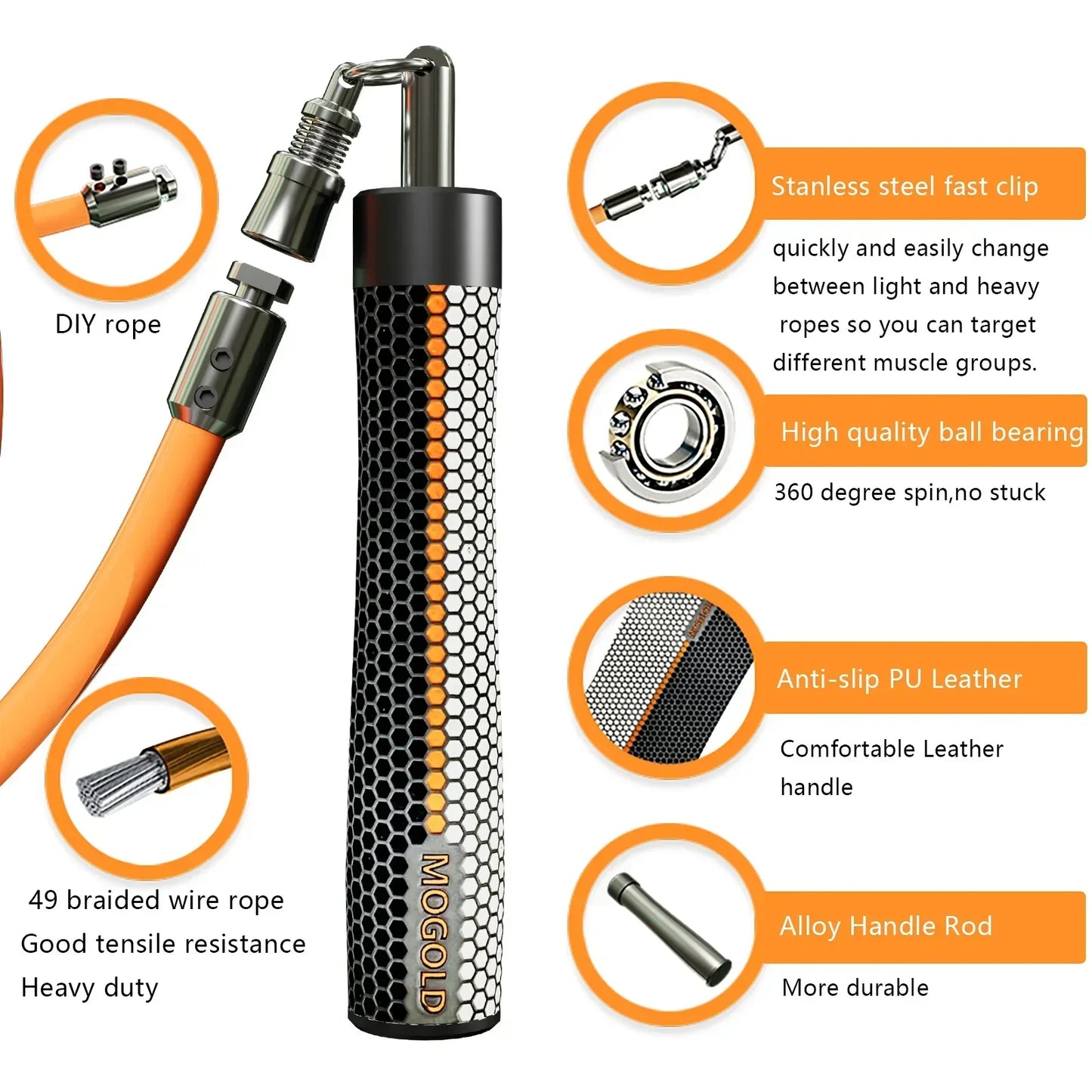 Weighted Jump Rope for Fitness and Boxing