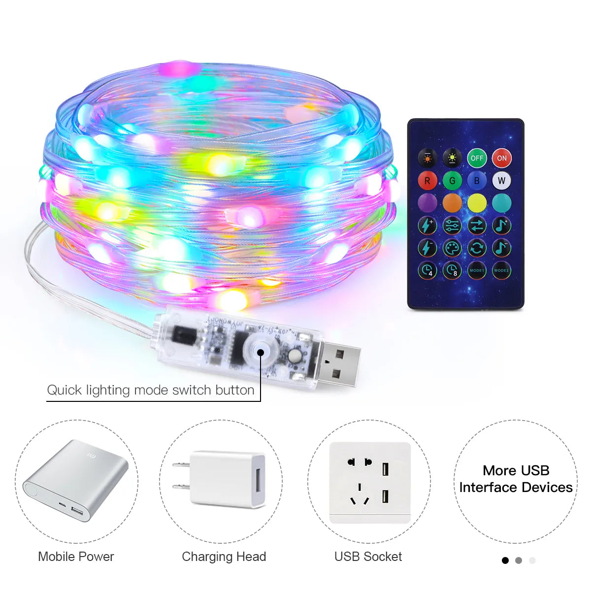 20M Smart Bluetooth Addressable LED Christmas Lights