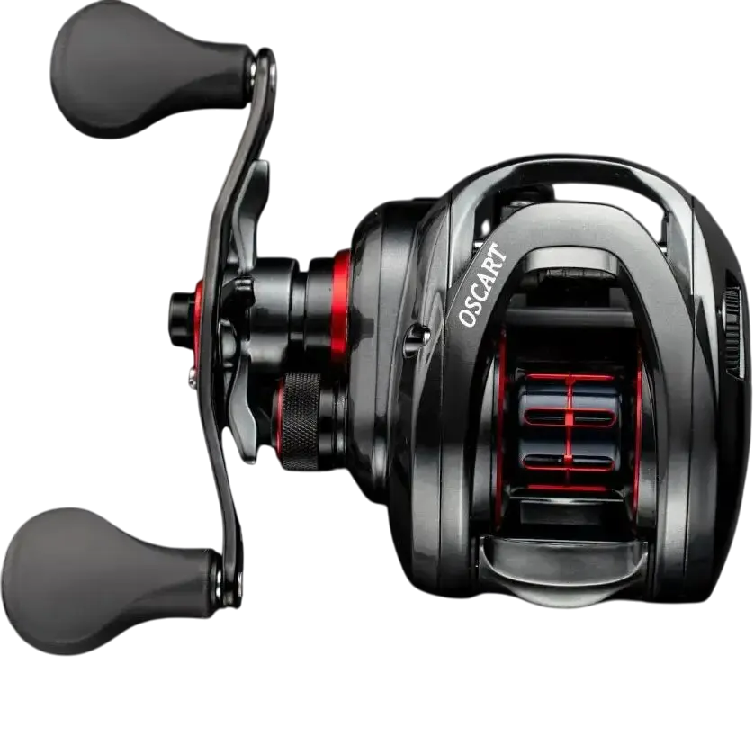 9BB Baitcasting Fishing Reel with Spare Spool Black
