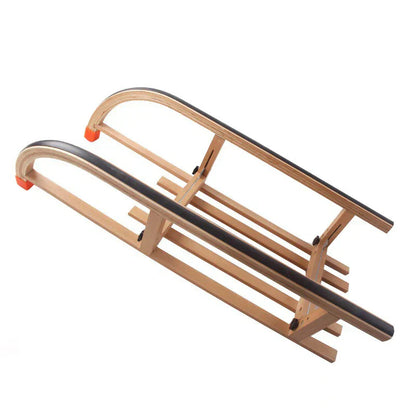 Foldable Wooden Snow Sled - Portable & Modern Design