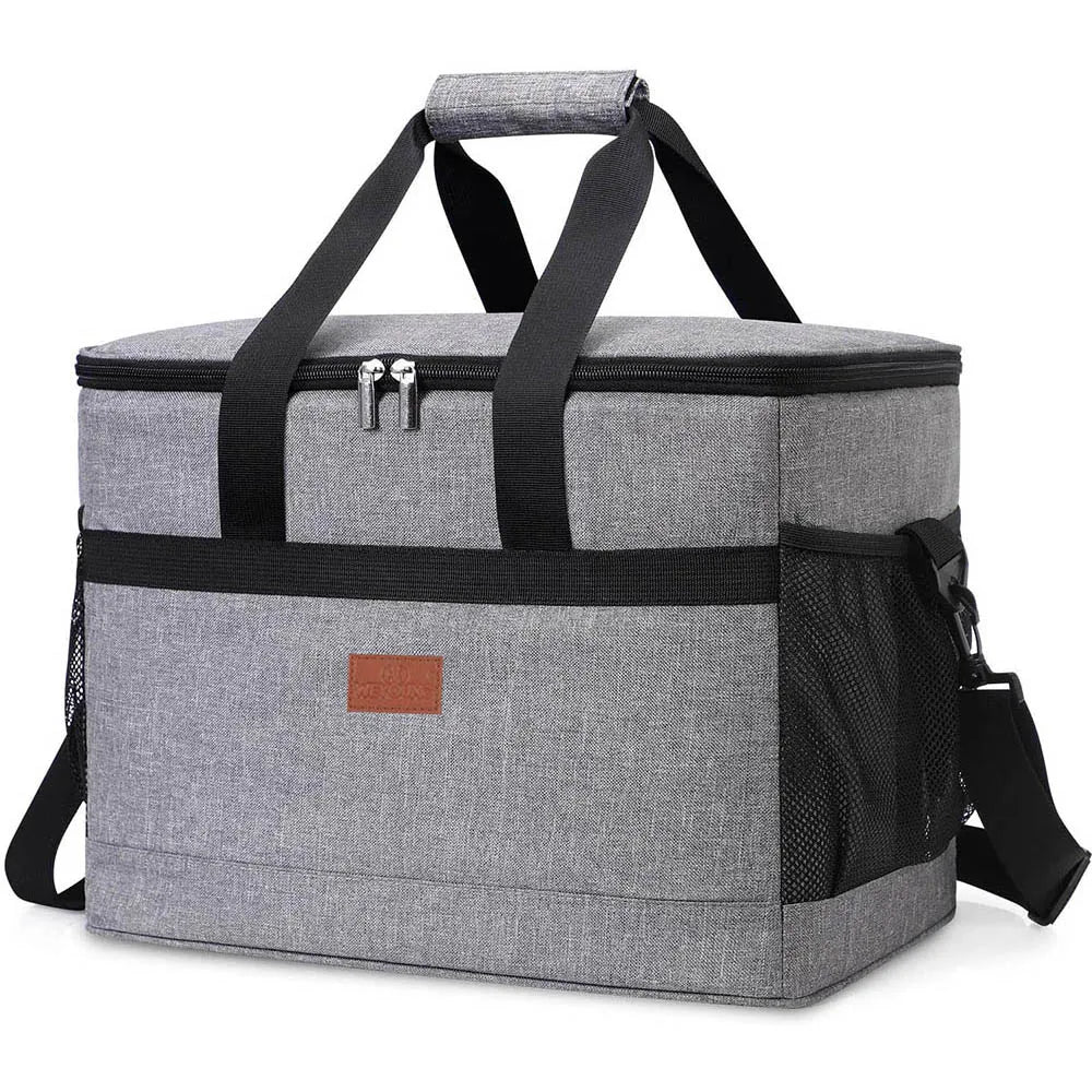 32L Large Soft Cooler Bag with Hard Liner Grey