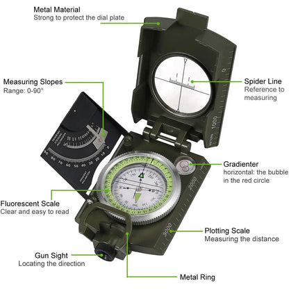 Survival Gear Military Compass Camping
